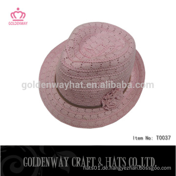 Rosa Fedora Hüte Fedora Kinder Hut Großhandel Baby Säugling Kleinkind 1-6yrs Fedora Trilby Jazz